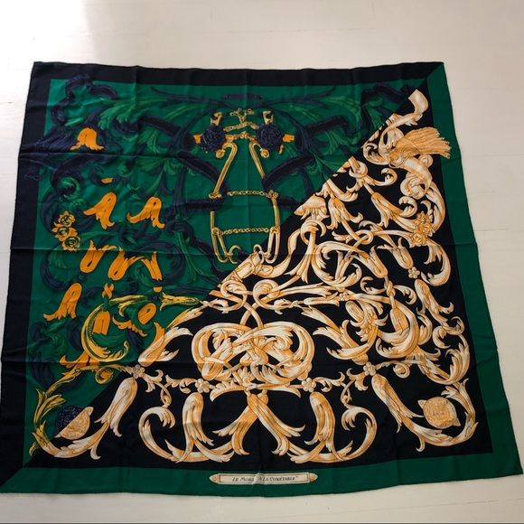 Hermes Accessories - HERMES Cashmere Silk Le Mors a La Conetable Shawl